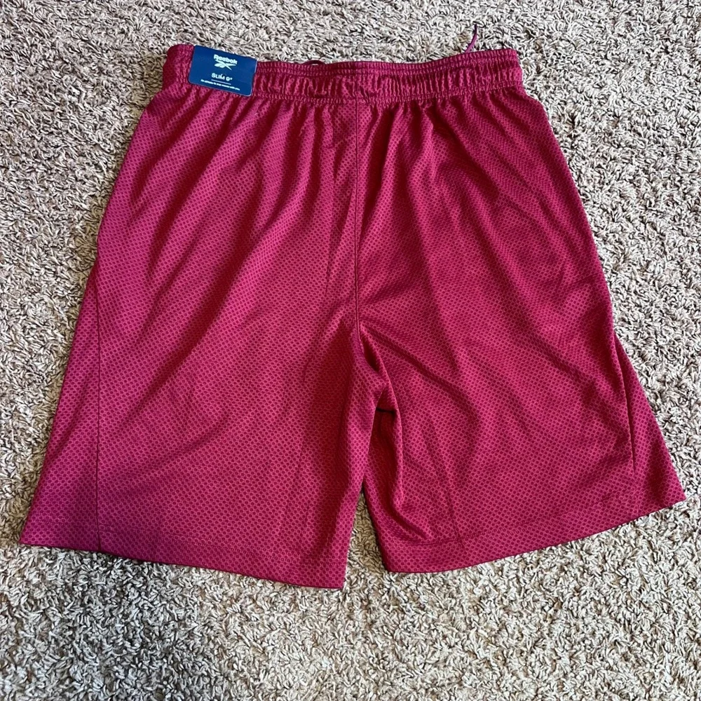 Reebok Mens Open Shot Basketball Shorts Garnet Red REM211SH30051 Size L 9 Inseam